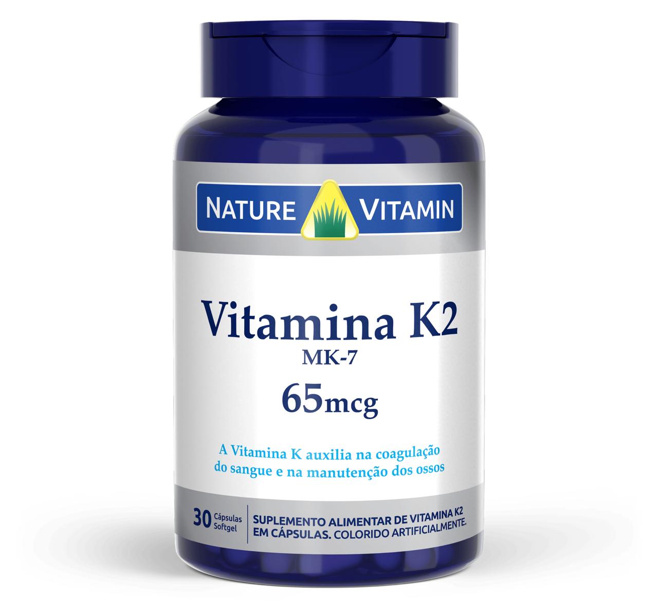 Vitamina K2-MK7 65mcg - 30 Cáps Softgel - Nature Vitamin (SCP)