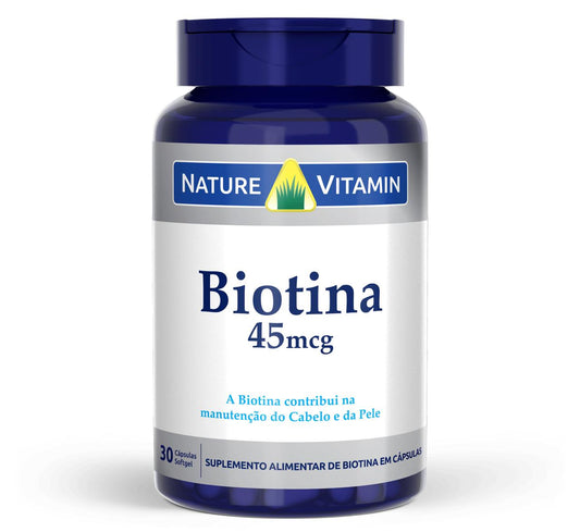 Biotina 45mcg - 30 Cáps Softgel - Nature Vitamin (SCP)